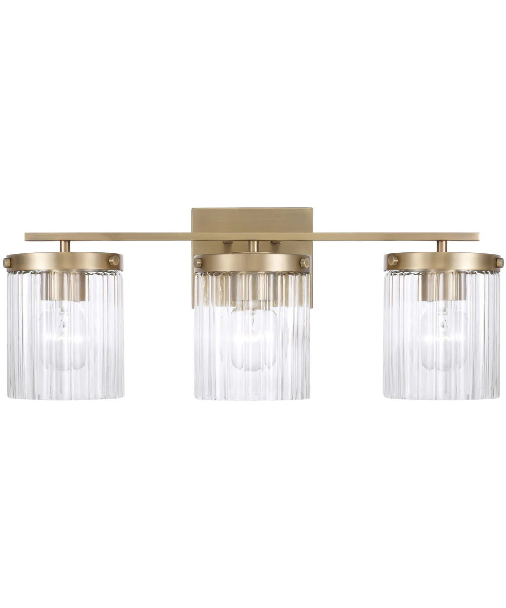 Vaughn 3-Light Vanity Aged Brass - Image 3