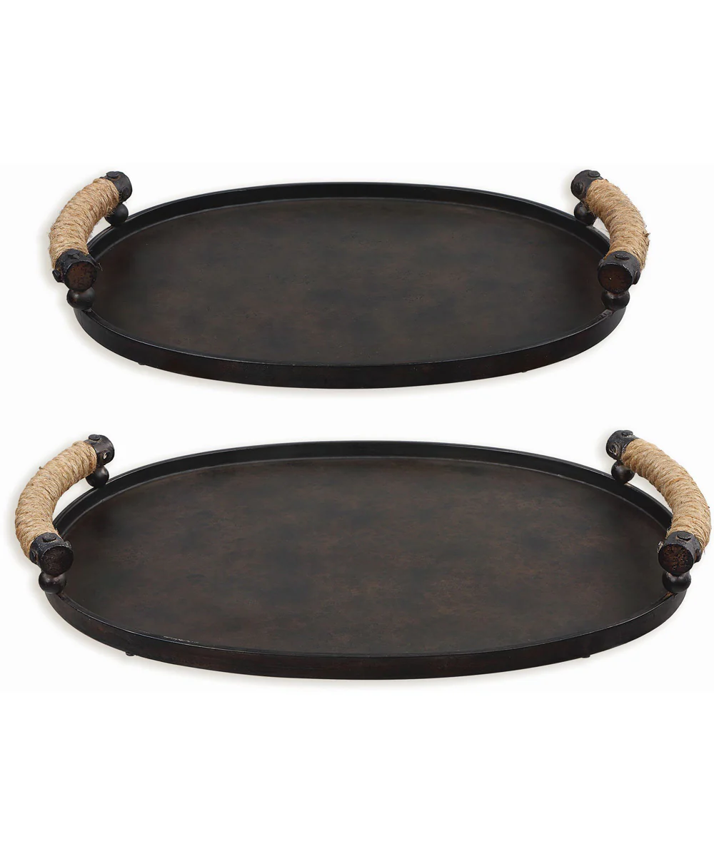Viggo Bronze Trays, Set of 2 - Image 6