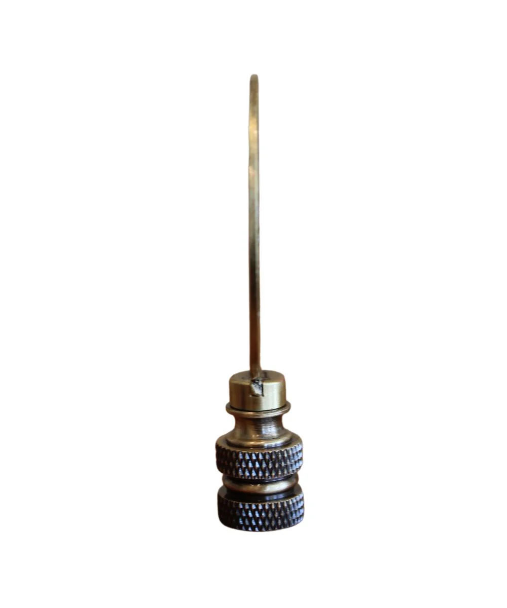Vintage Scroll Solid Brass Lamp Finial Antique Brass, 2.8"h - Image 5
