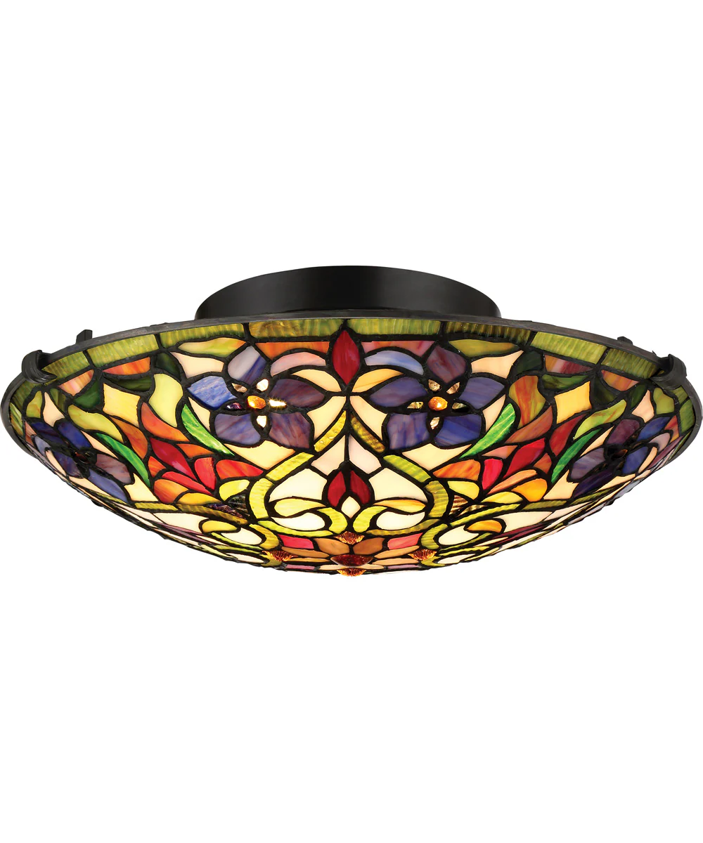 Violets Large 2-light Flush Mount Vintage Bronze - Image 2