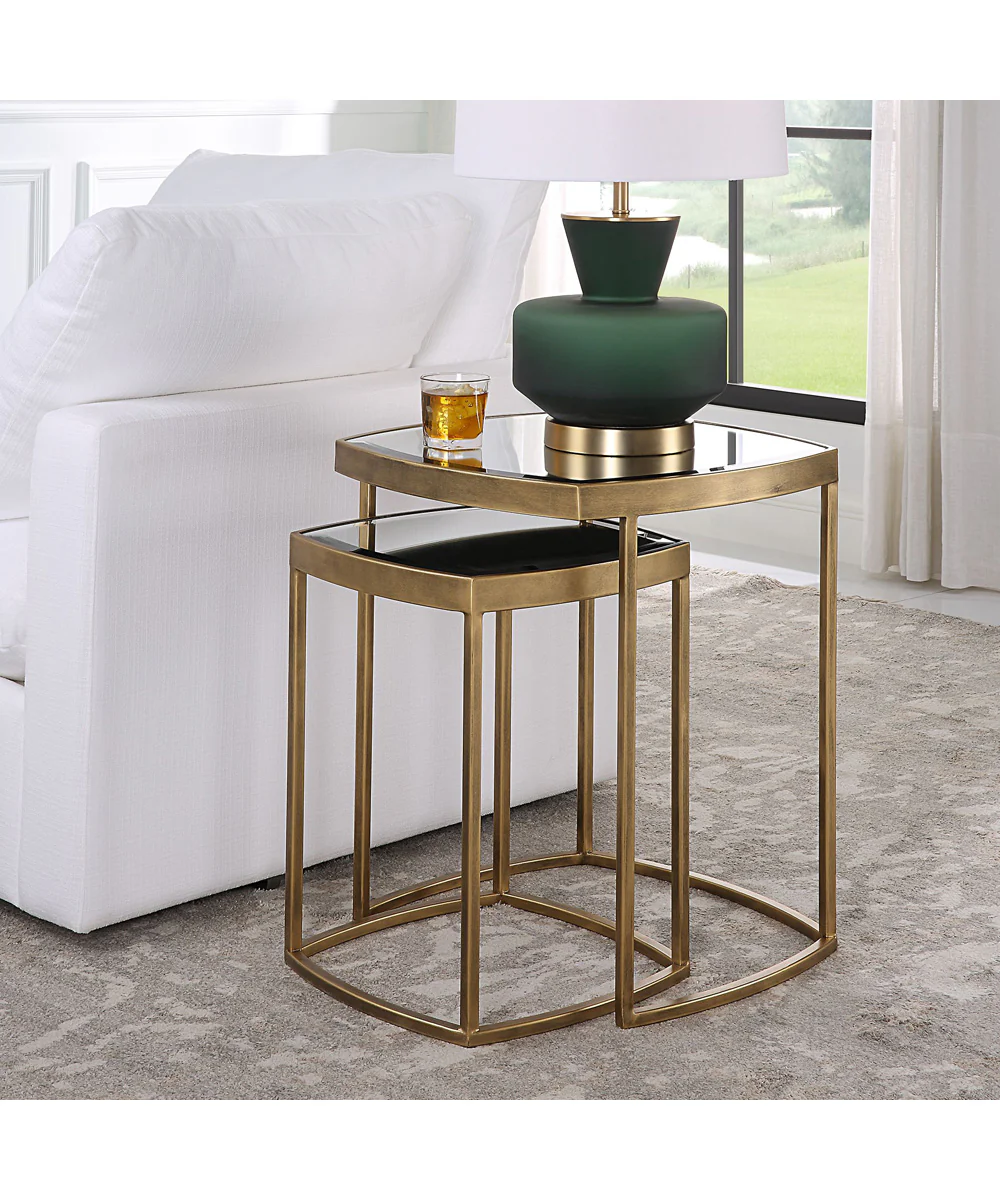 Vista Gold Nesting Tables, Set Of 2 - Image 3