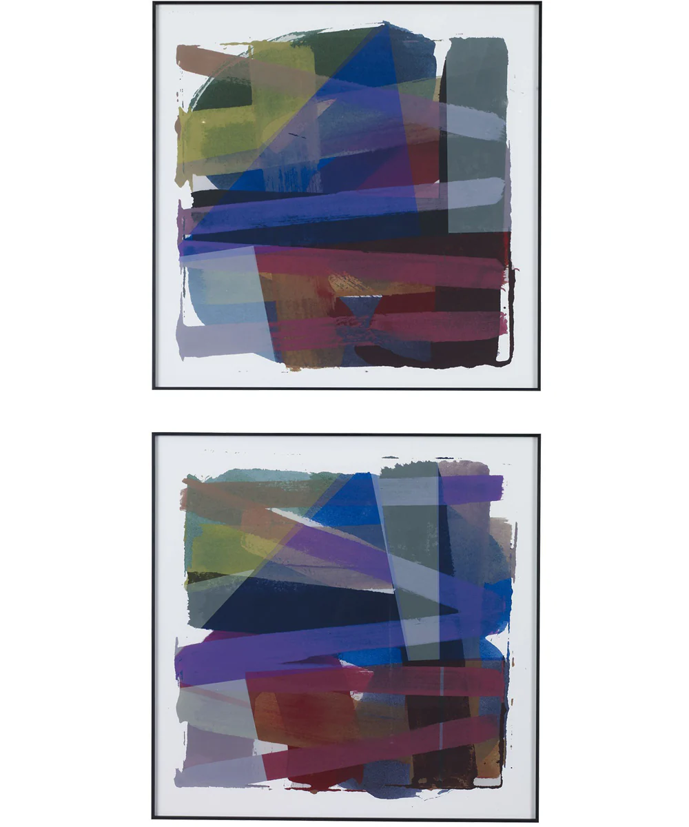 Vivacious Abstract Framed Prints, Set of 2
