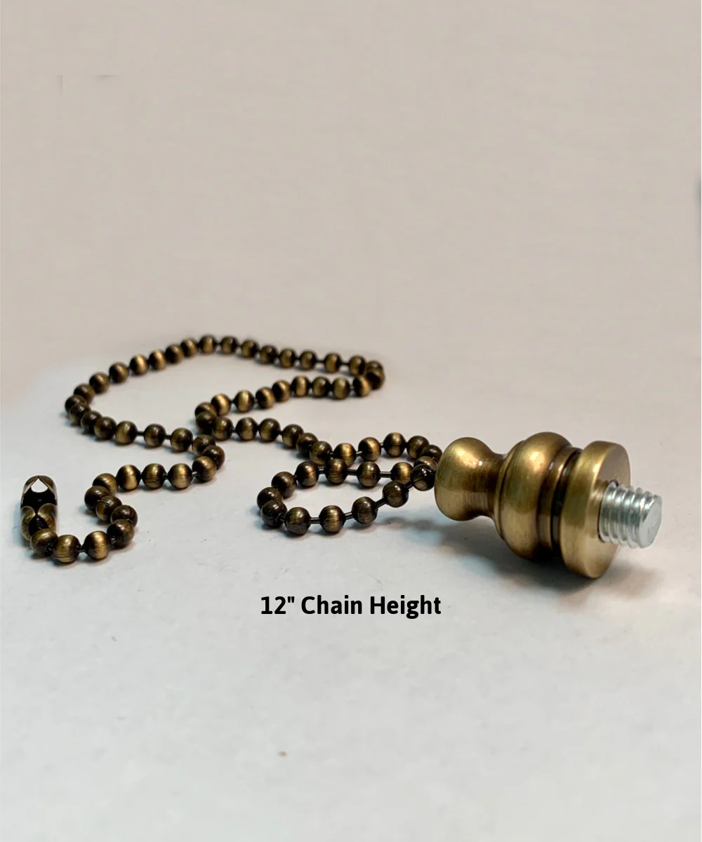 Volleyball Ceiling Fan Pull, 2.25"h with 12" Antiqued Brass Chain - Image 2