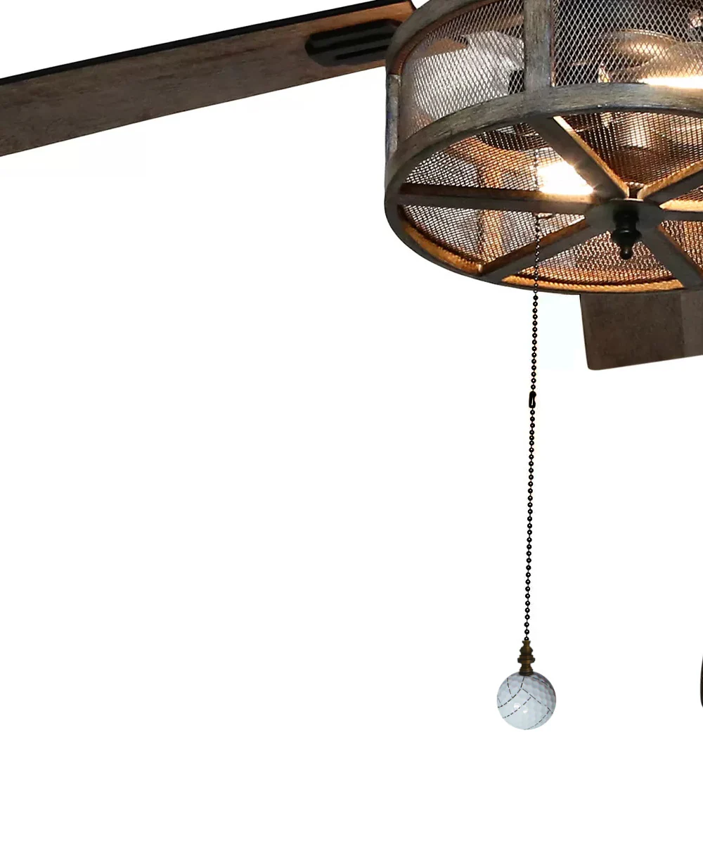 Volleyball Ceiling Fan Pull, 2.25"h with 12" Antiqued Brass Chain - Image 6