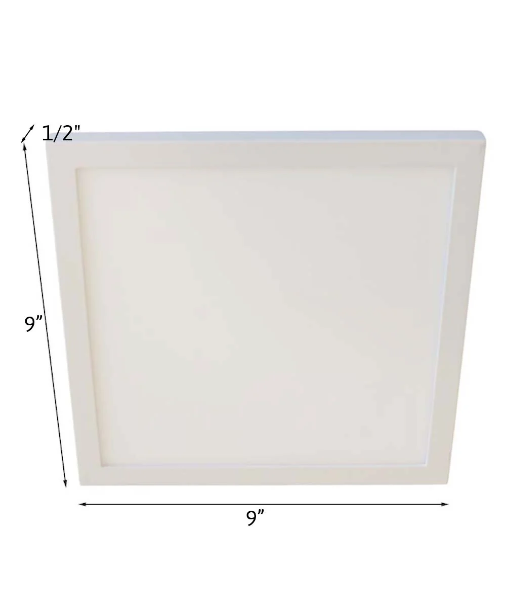 Wafer 9" Square LED Surface Mount Ceiling/Wall Light 3000K White - Image 4