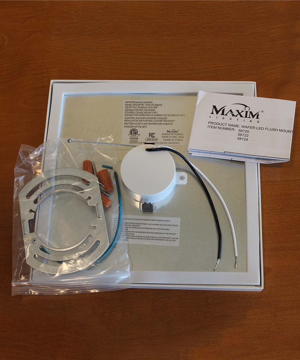 Wafer 9" Square LED Surface Mount Ceiling/Wall Light 3000K White - Image 7