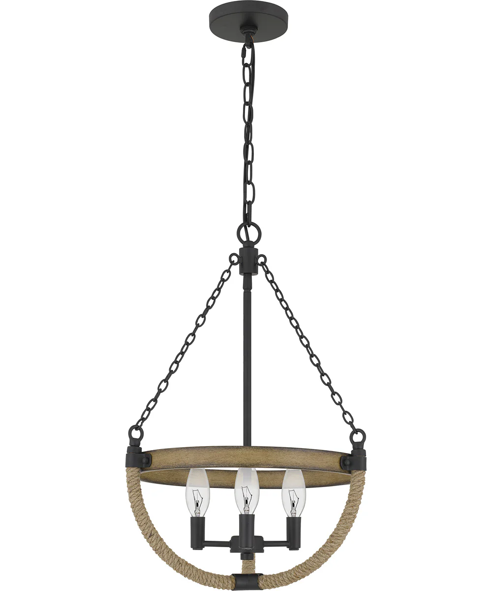 Wagner 3-light Pendant Matte Black - Image 3