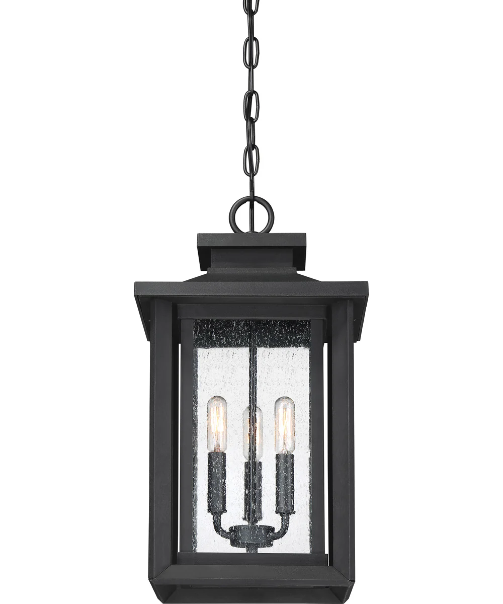 Wakefield Large 3-light Outdoor Pendant Light  Coastal Armour Earth Black - Image 6