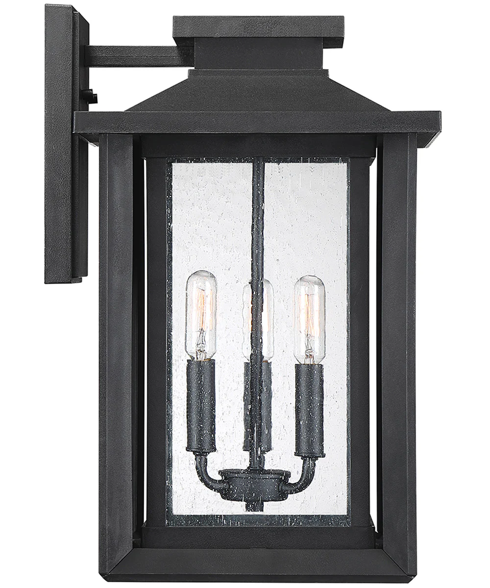 Wakefield Large 3-light Outdoor Wall Light  Coastal Armour Earth Black - Image 5