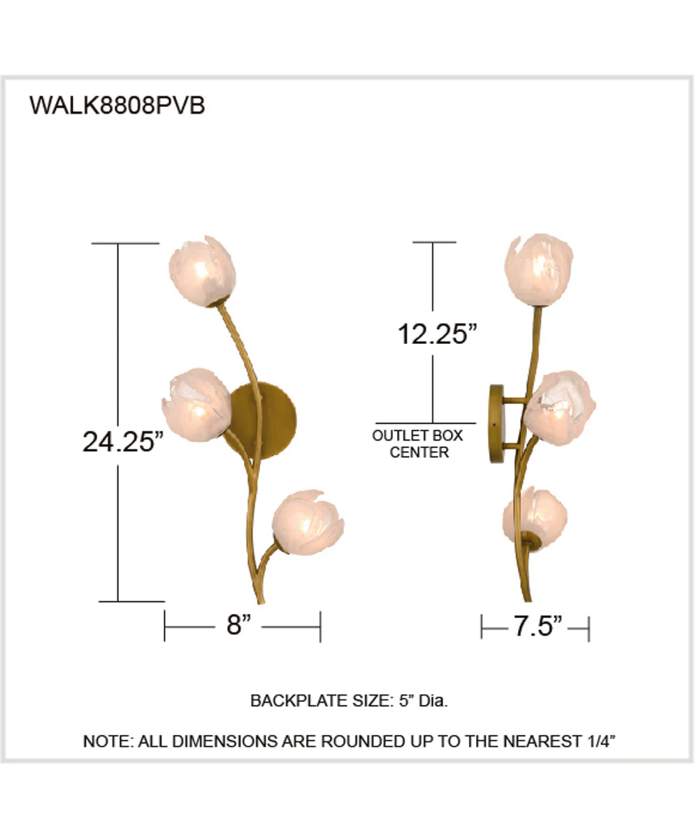 Walker 3-light Wall Sconce Vintage Brass - Image 4