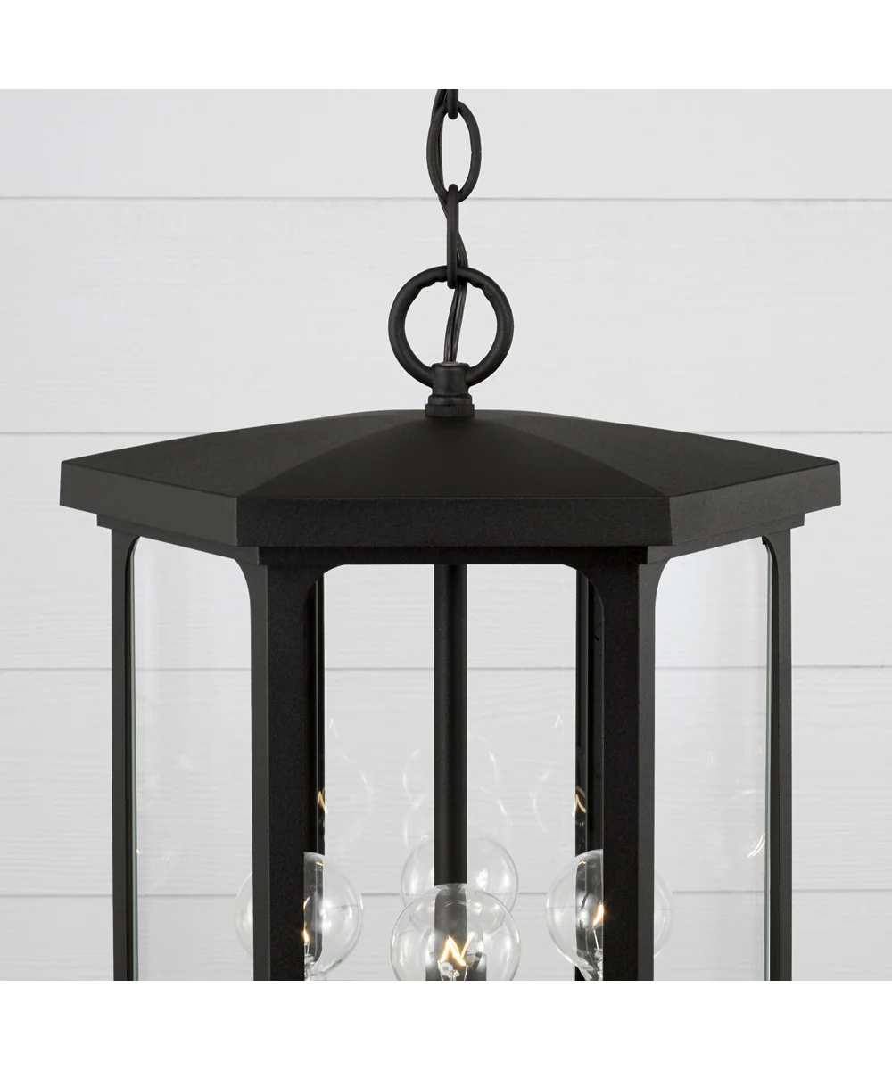Walton 4-Light Outdoor Hanging-Lantern Rain or Shine - Black - Image 4