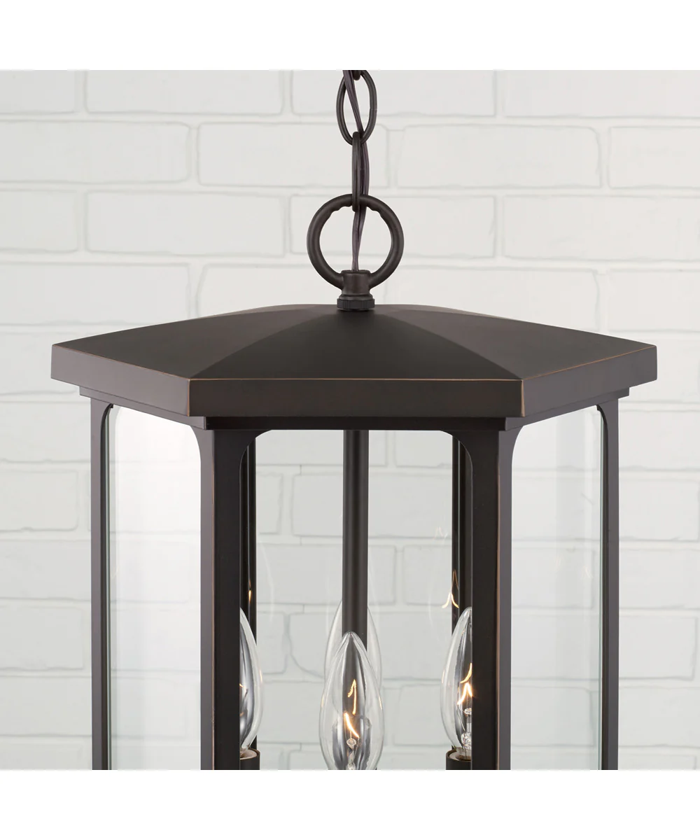 Walton 4-Light Outdoor Hanging-Lantern Rain or Shine - Oiled Bronze - Image 2
