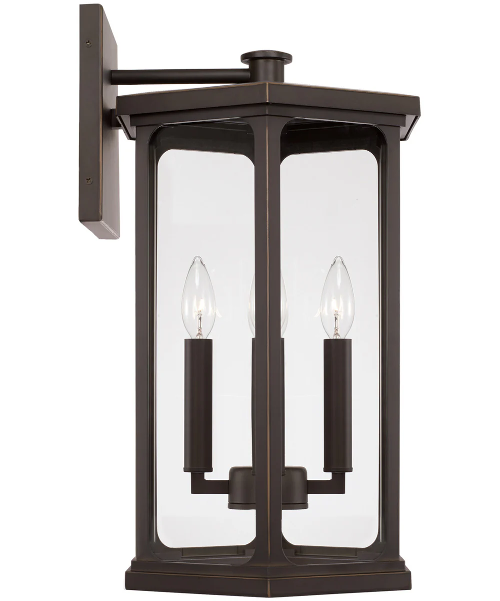 Walton 4-Light Outdoor Wall-Lantern Rain or Shine - Oiled Bronze - Image 4