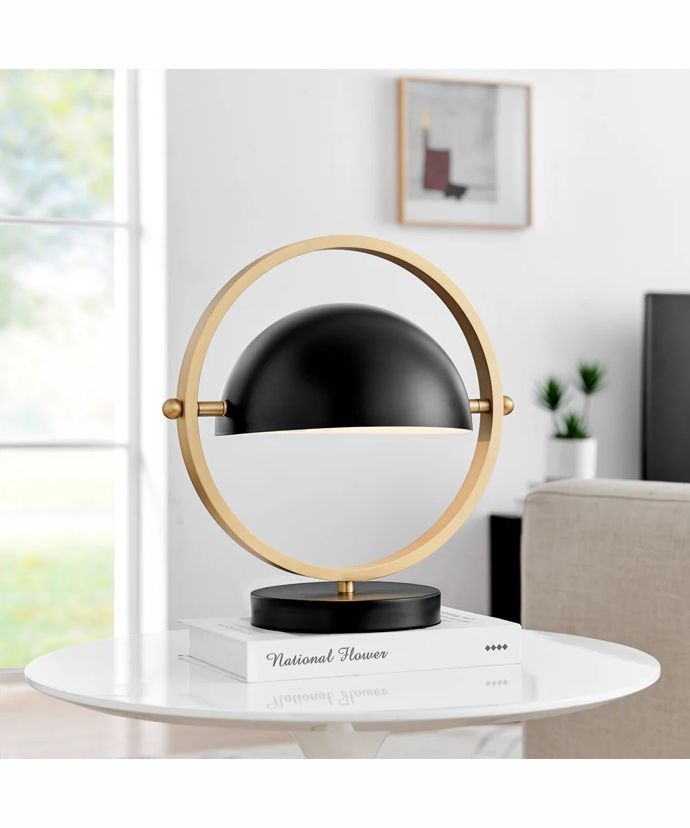 Wanda 1-Light Table Lamp Black/Ab - Image 3