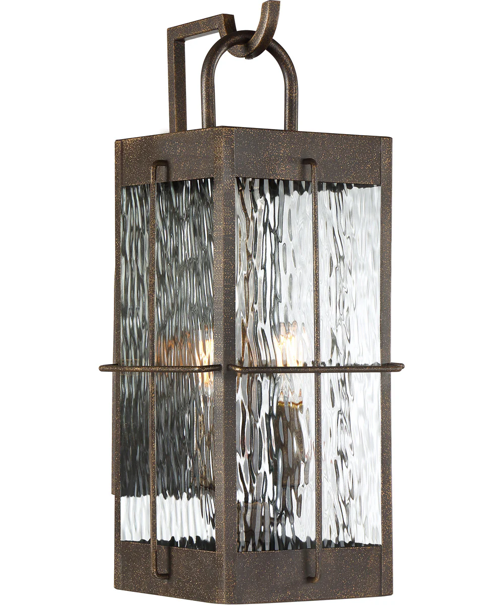 Ward Large 2-light Outdoor Wall Light Gilded Bronze - Image 2
