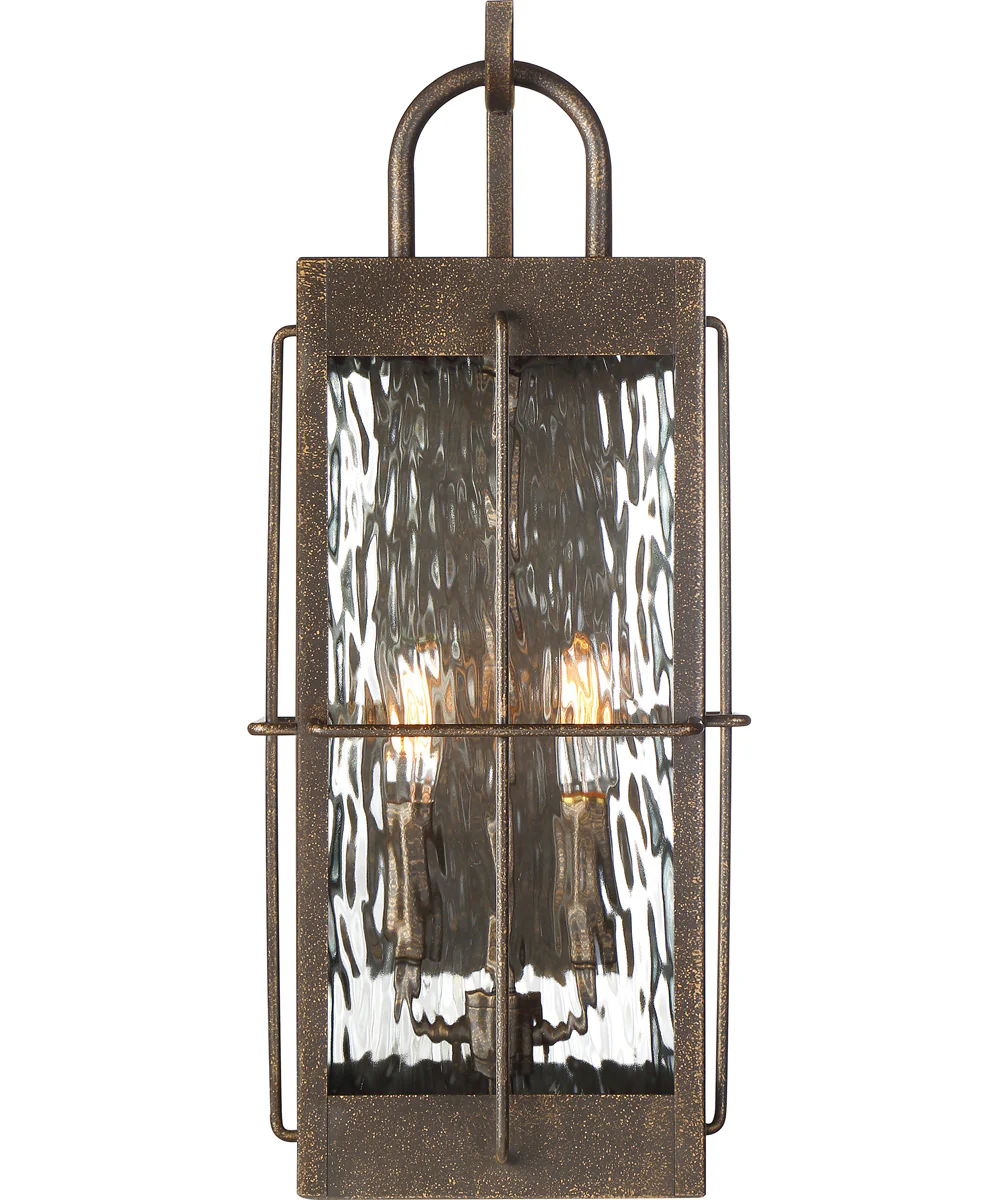 Ward Large 2-light Outdoor Wall Light Gilded Bronze - Image 4