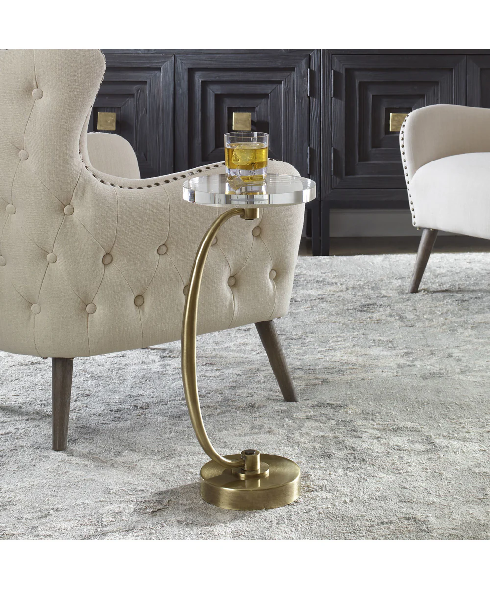 Waveney Brass Drink Table - Image 2