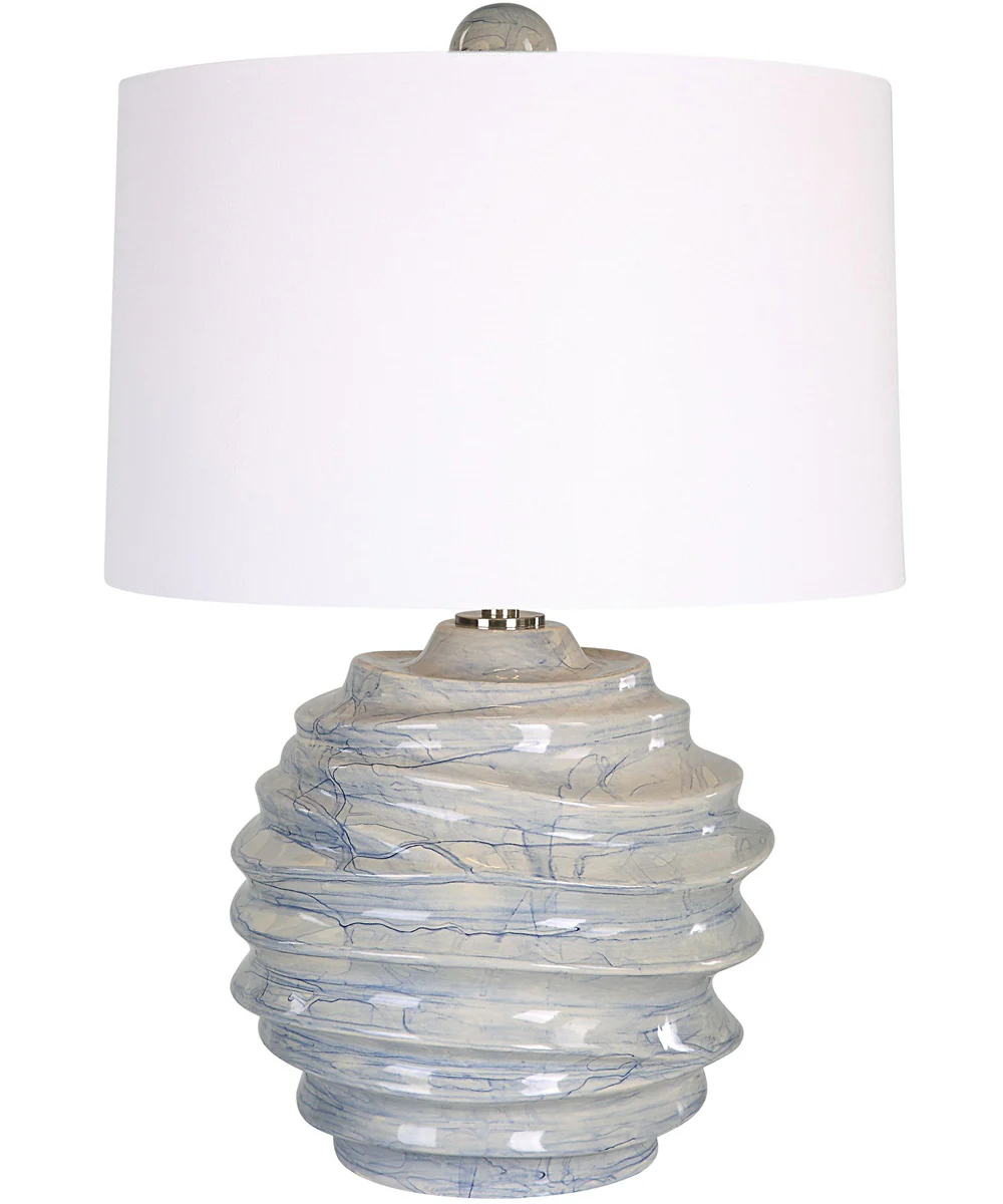 Waves Blue & White Accent Lamp