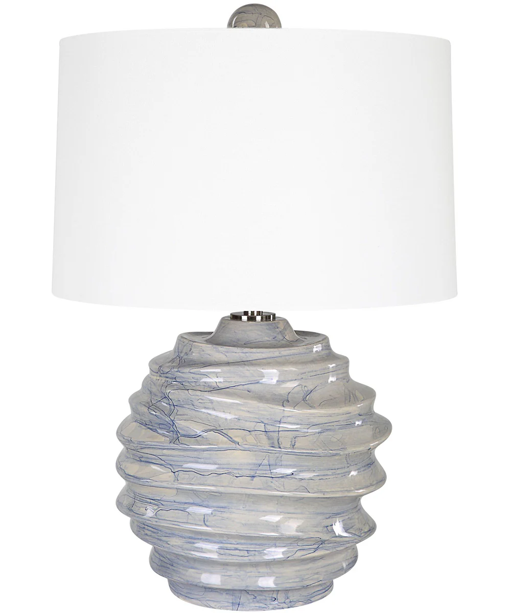 Waves Blue & White Accent Lamp - Image 7