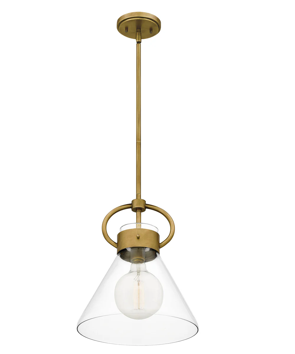 Webster Small 1-light Mini Pendant Weathered Brass - Image 5
