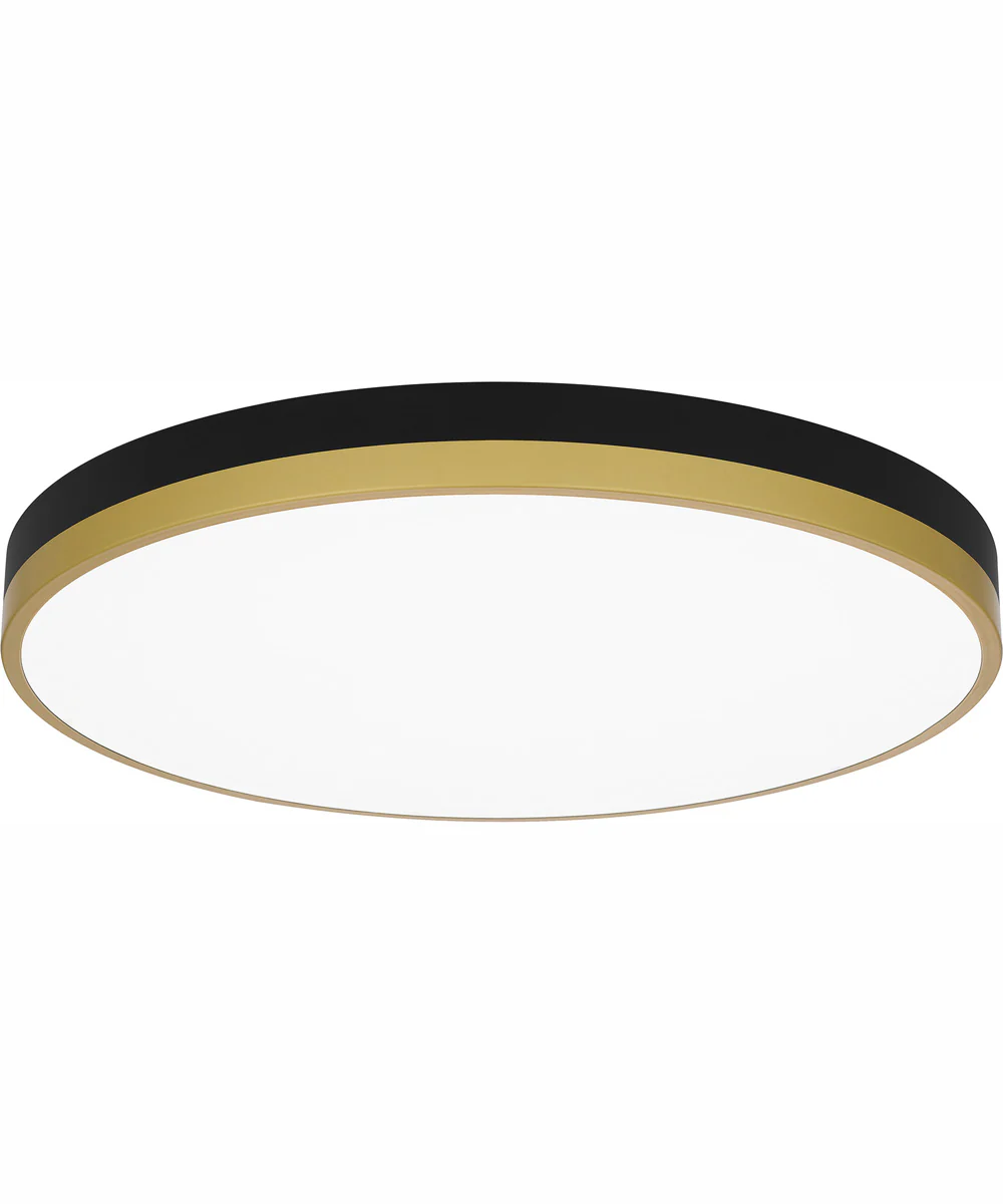 Weldin Large Flush Mount Matte Black Gold