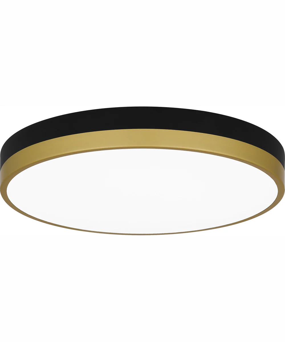 Weldin Medium Flush Mount Matte Black Gold
