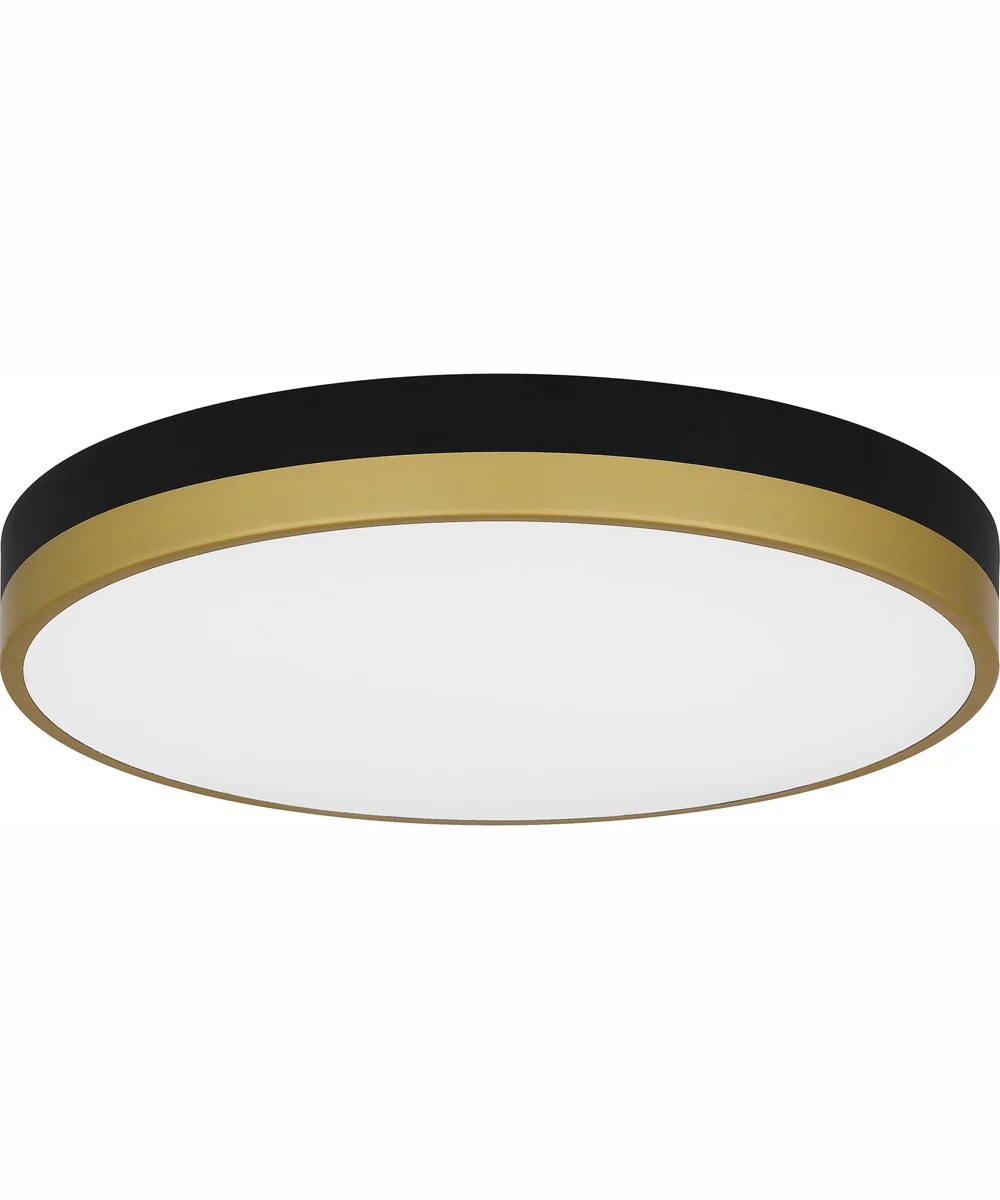 Weldin Medium Flush Mount Matte Black Gold - Image 3