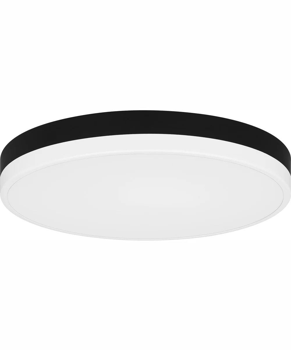 Weldin Medium Flush Mount Matte Black White - Image 3