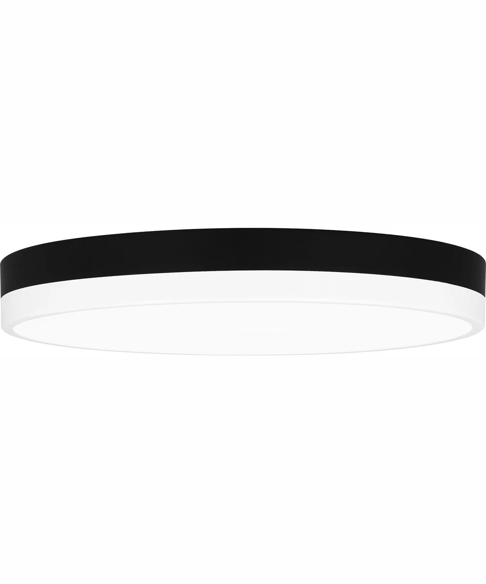 Weldin Medium Flush Mount Matte Black White - Image 4