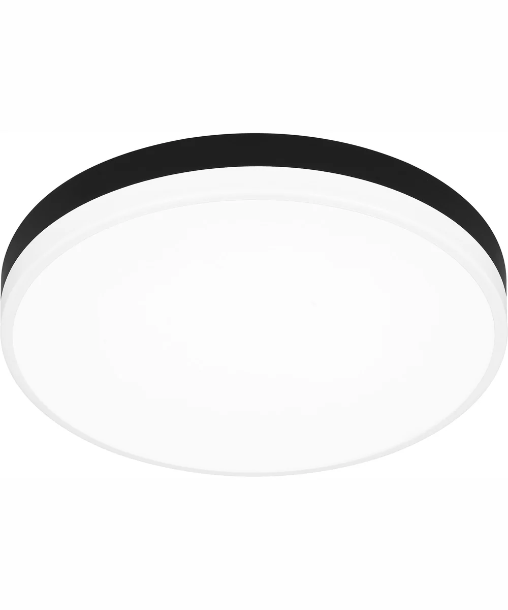 Weldin Medium Flush Mount Matte Black White - Image 5