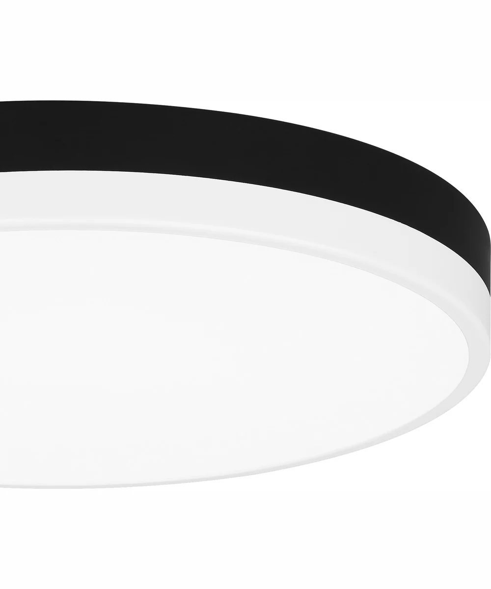 Weldin Medium Flush Mount Matte Black White - Image 6