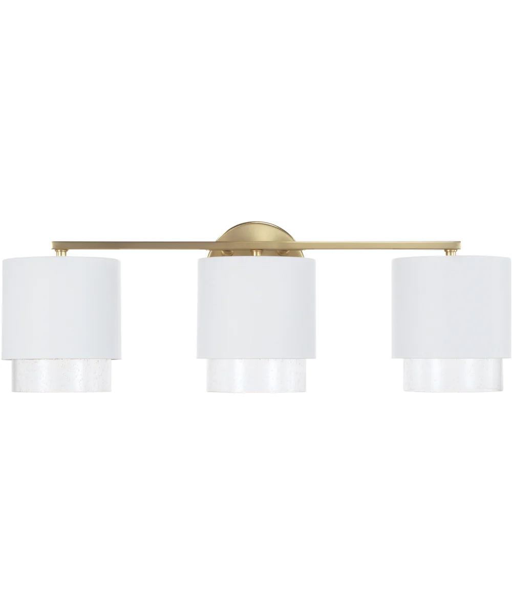 Weller 3-Light Vanity Matte Brass and White - Image 3