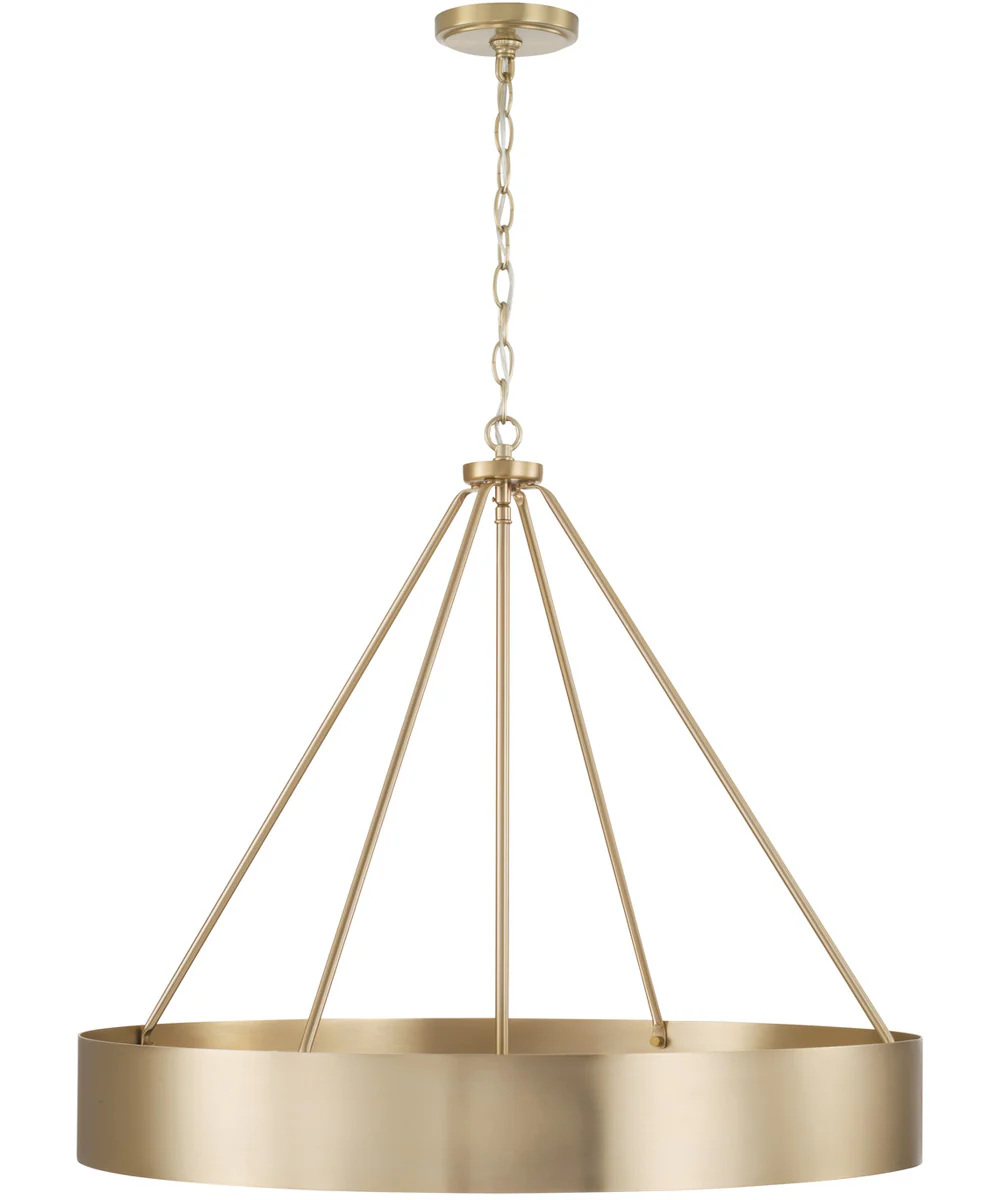 Weller 4-Light Chandelier Matte Brass - Image 3