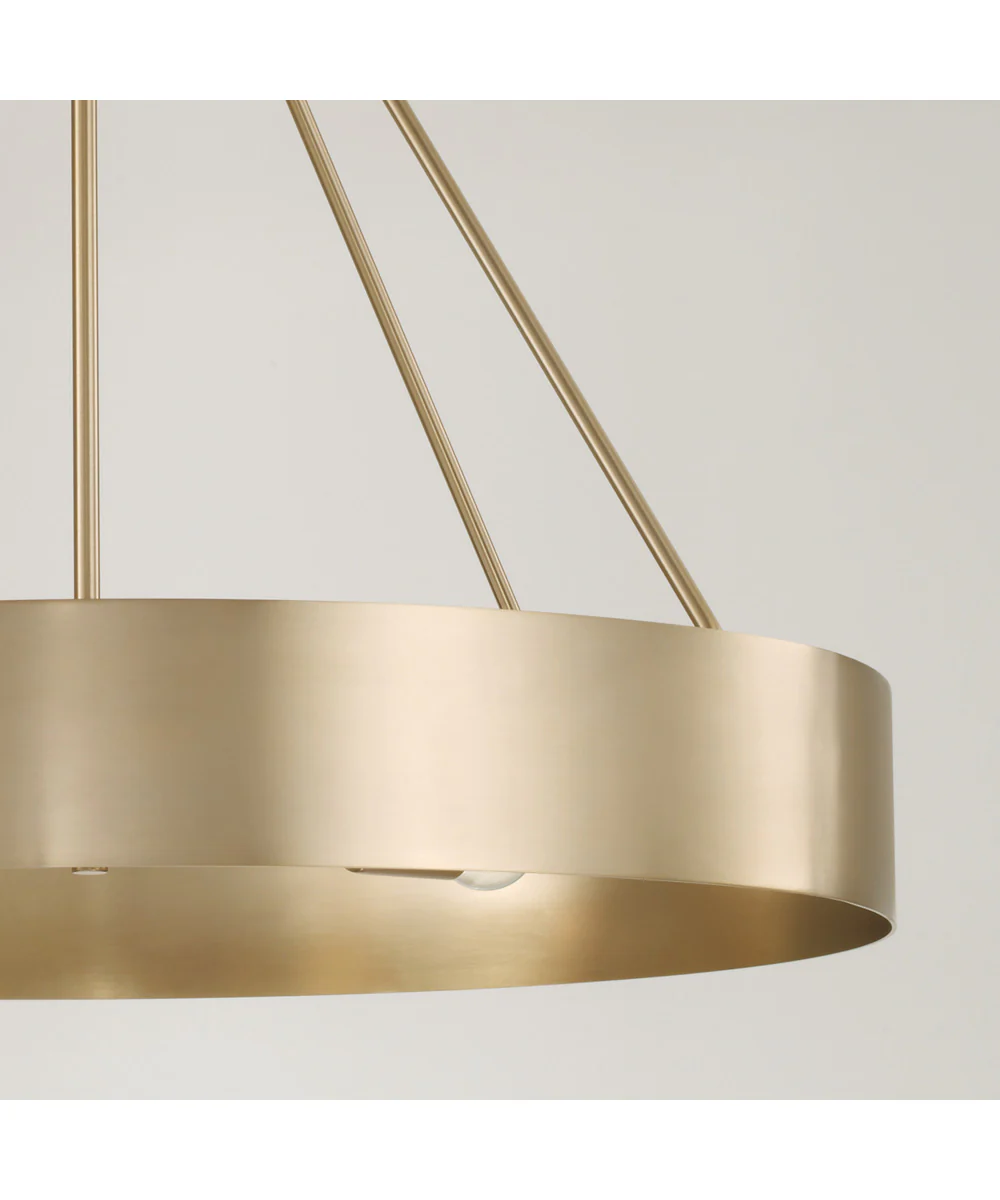 Weller 4-Light Chandelier Matte Brass - Image 4