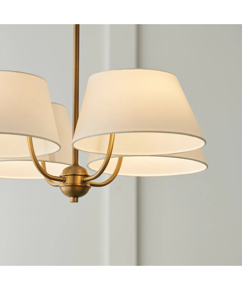 Welsley 4-Light Chandelier Aged Brass - Image 5