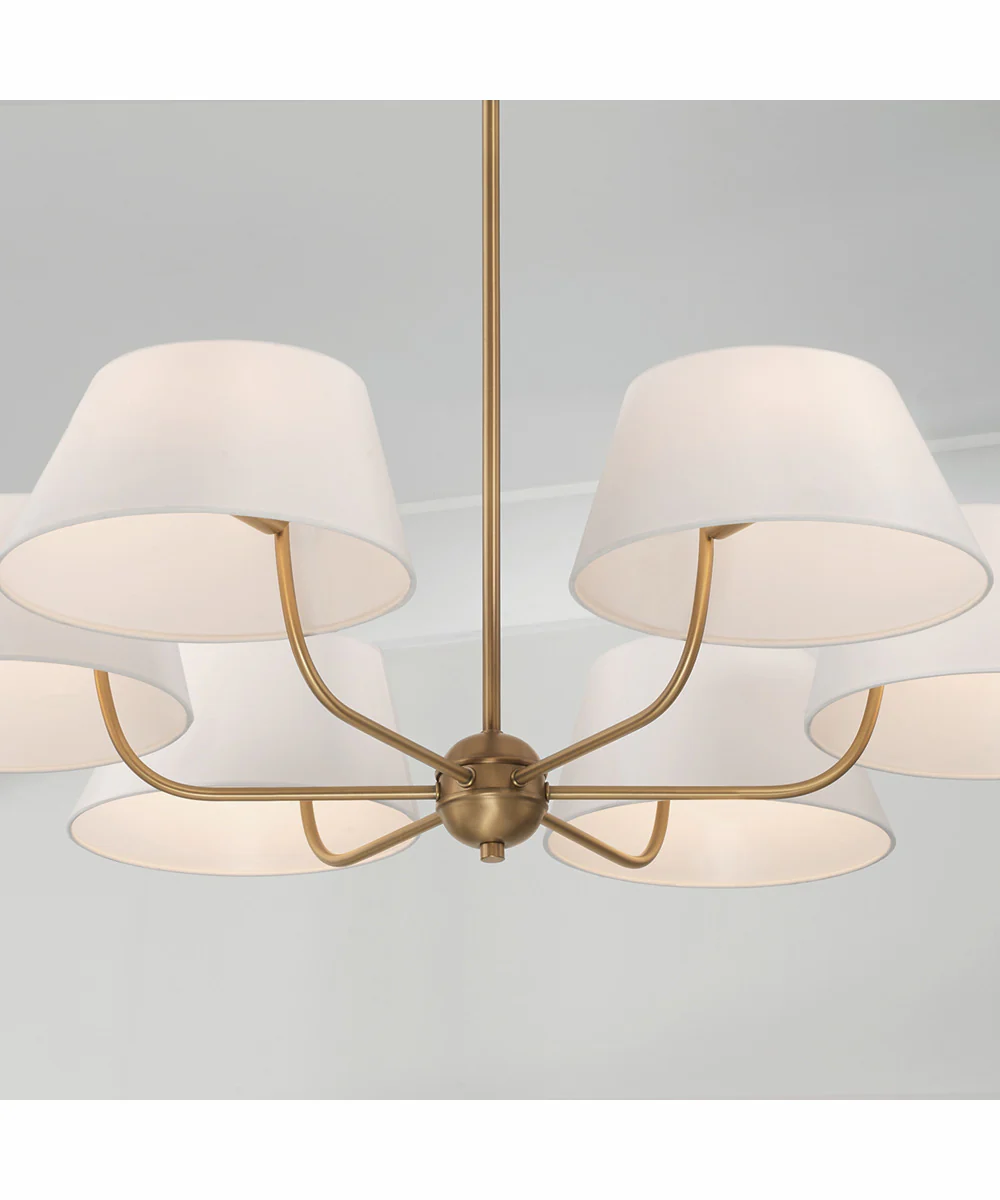 Welsley 6-Light Chandelier Aged Brass - Image 3