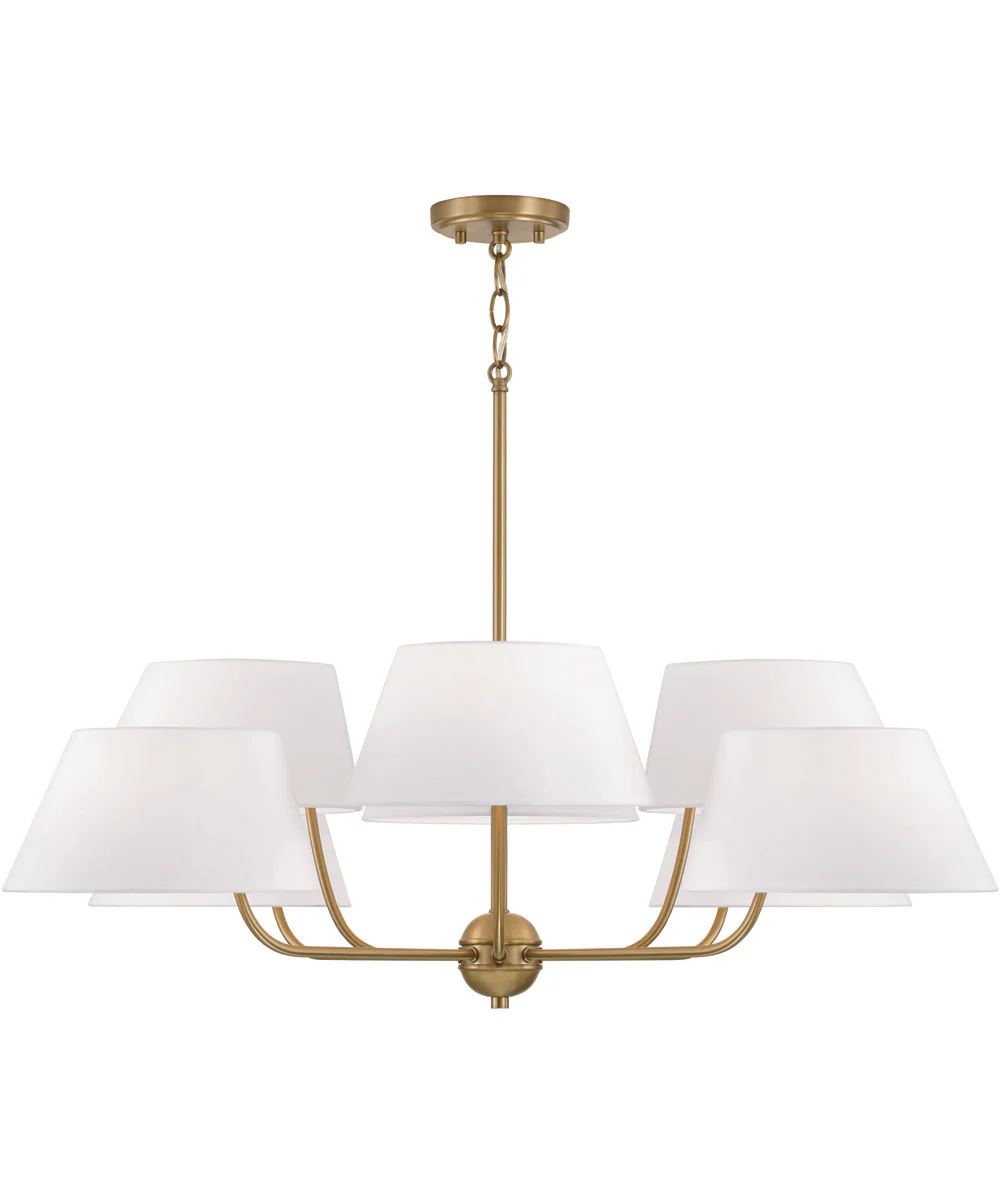 Welsley 8-Light Chandelier Aged Brass