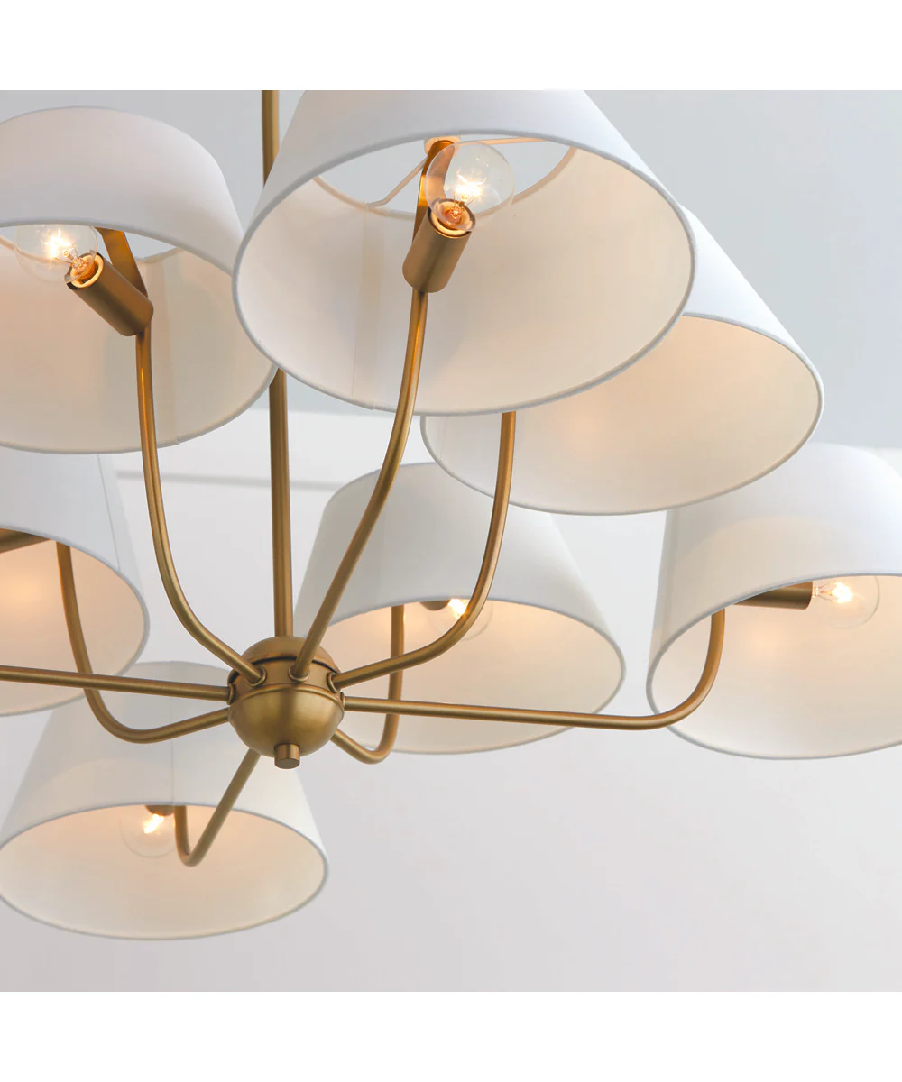 Welsley 8-Light Chandelier Aged Brass - Image 6