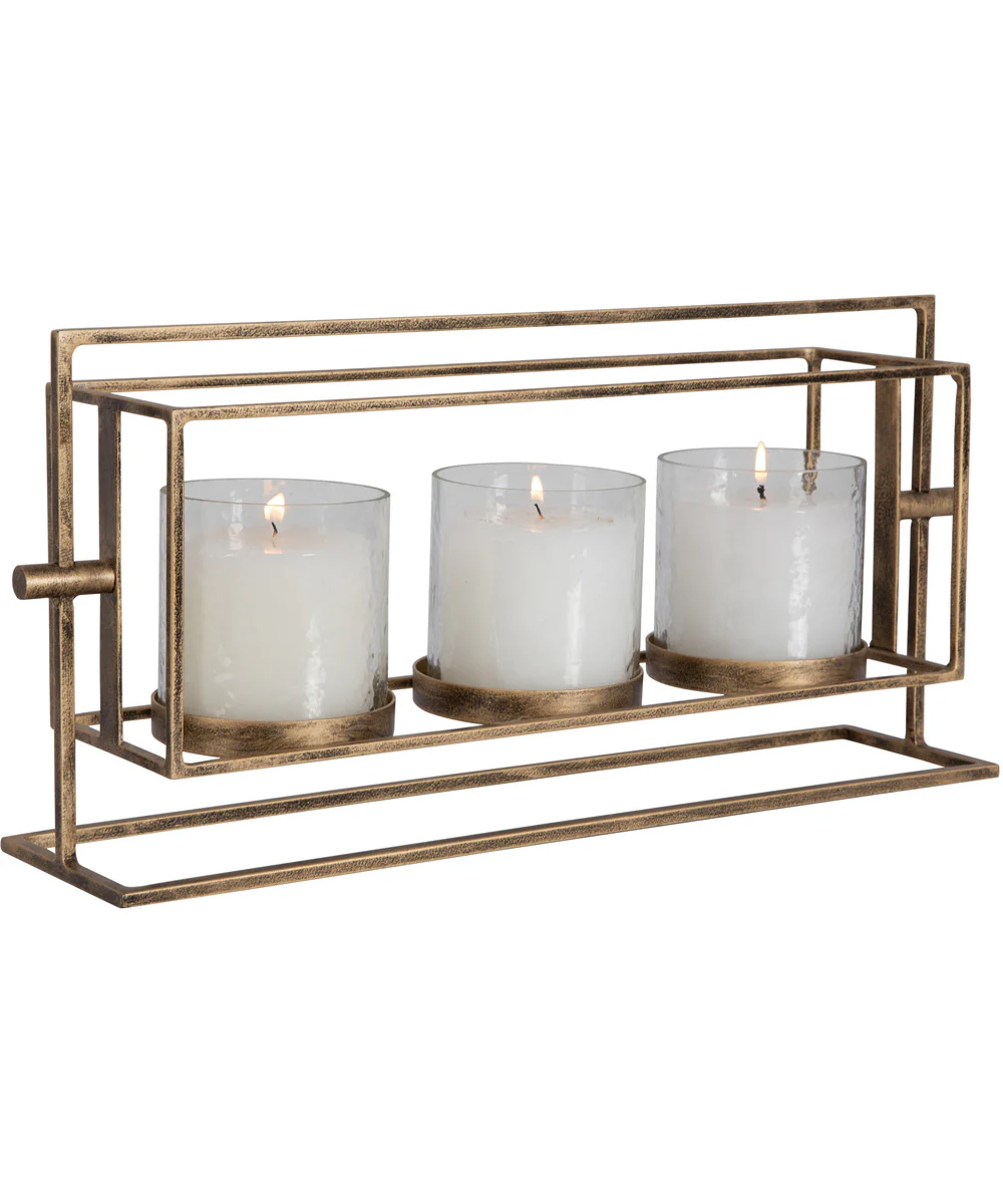 Wenman Gold Triple Candleholder - Image 3