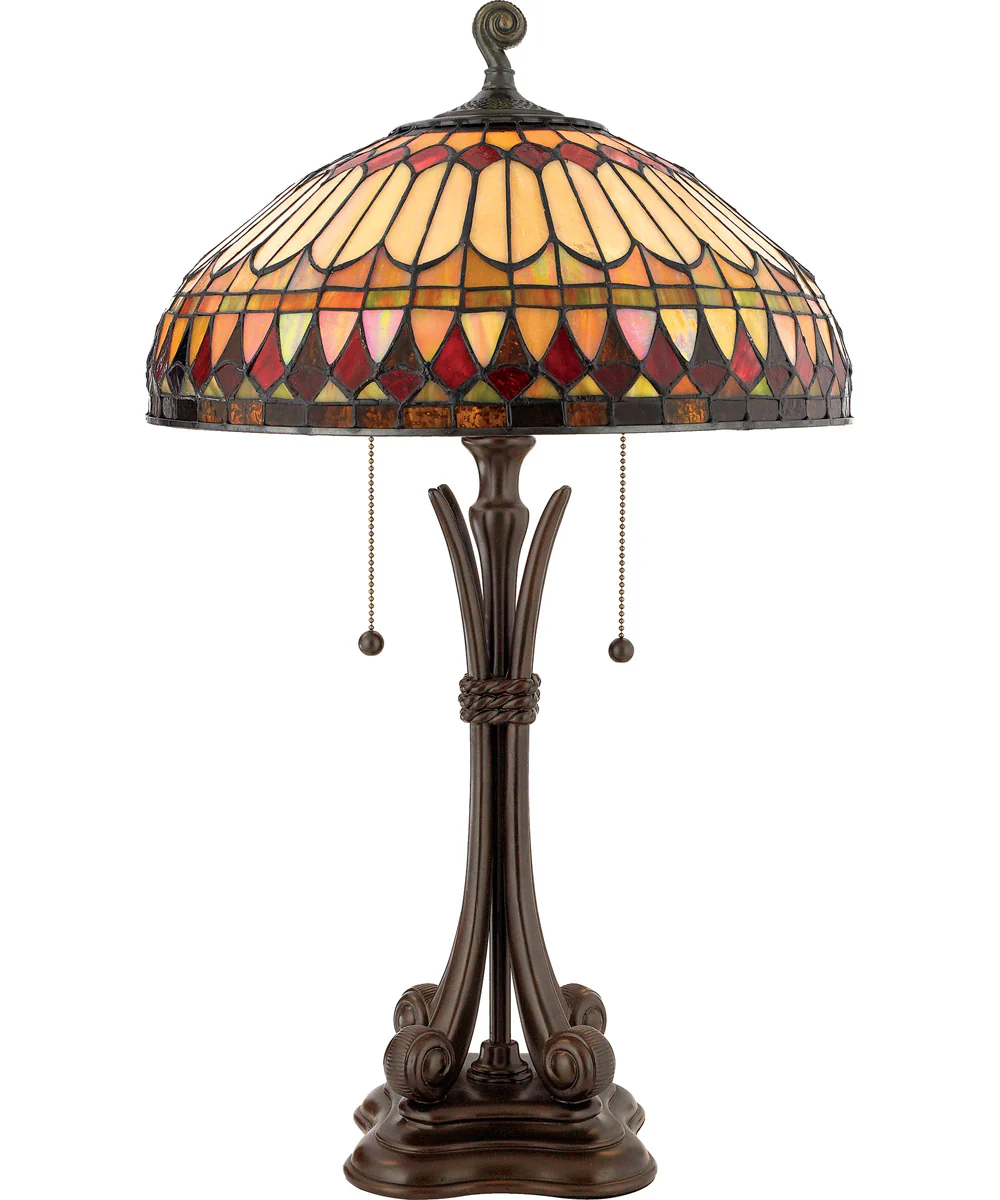 West End Small 2-light Table Lamp Brushed Bullion