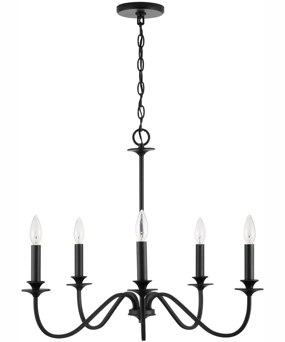 Weston 5-Light Chandelier Matte Black