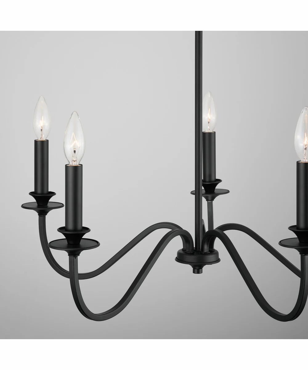 Weston 5-Light Chandelier Matte Black - Image 4