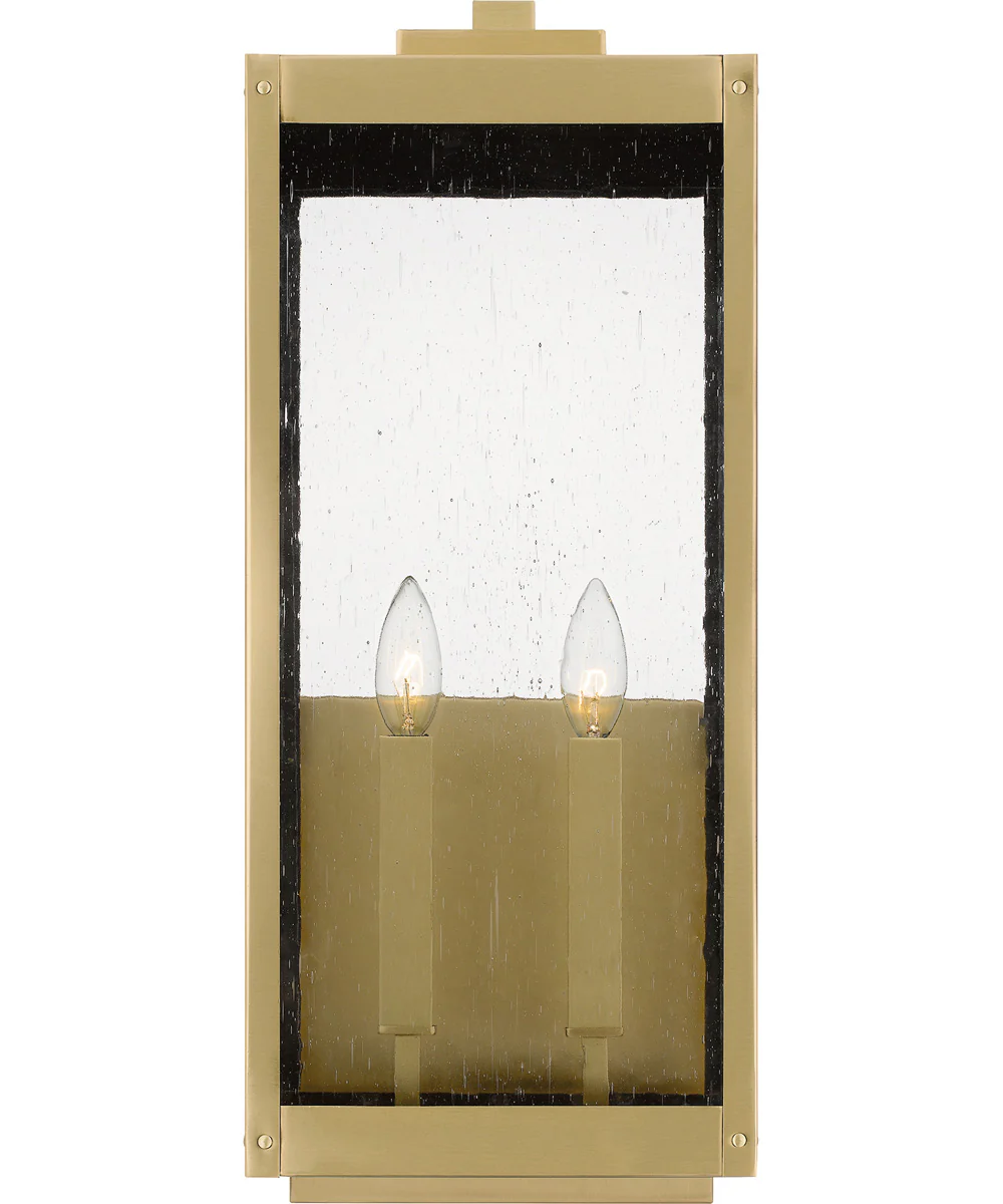 Westover Extra Large 2-light Outdoor Wall Light Antique Brass - Image 3