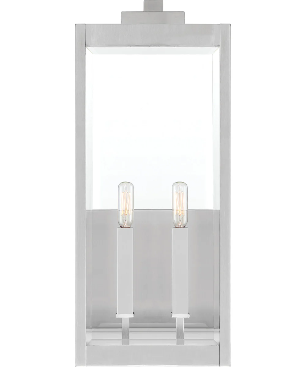 Westover Extra Large 2-light Outdoor Wall Light Stainless Steel - Image 4