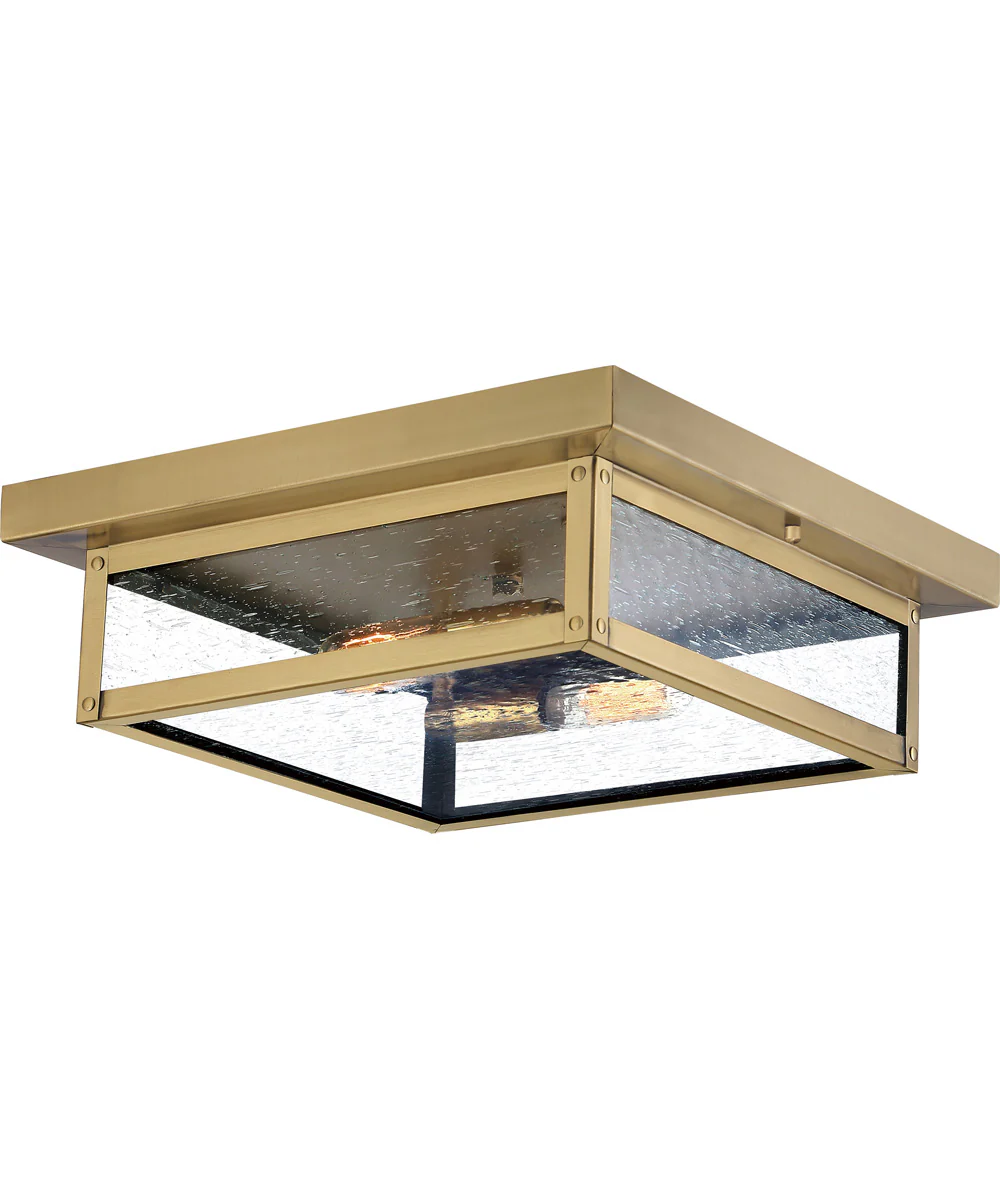 Westover Medium 2-light Outdoor Ceiling Light Antique Brass - Image 2