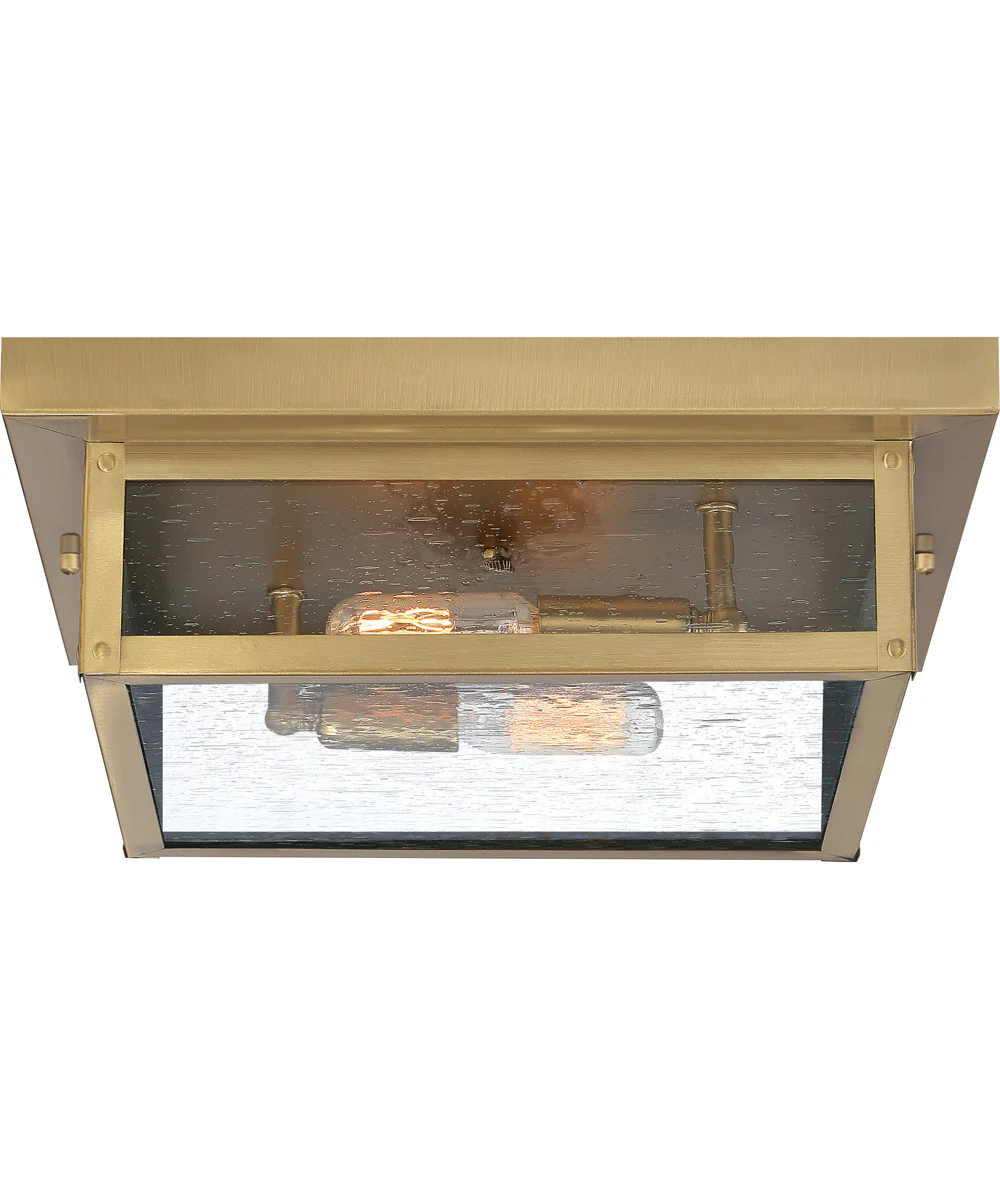 Westover Medium 2-light Outdoor Ceiling Light Antique Brass - Image 5