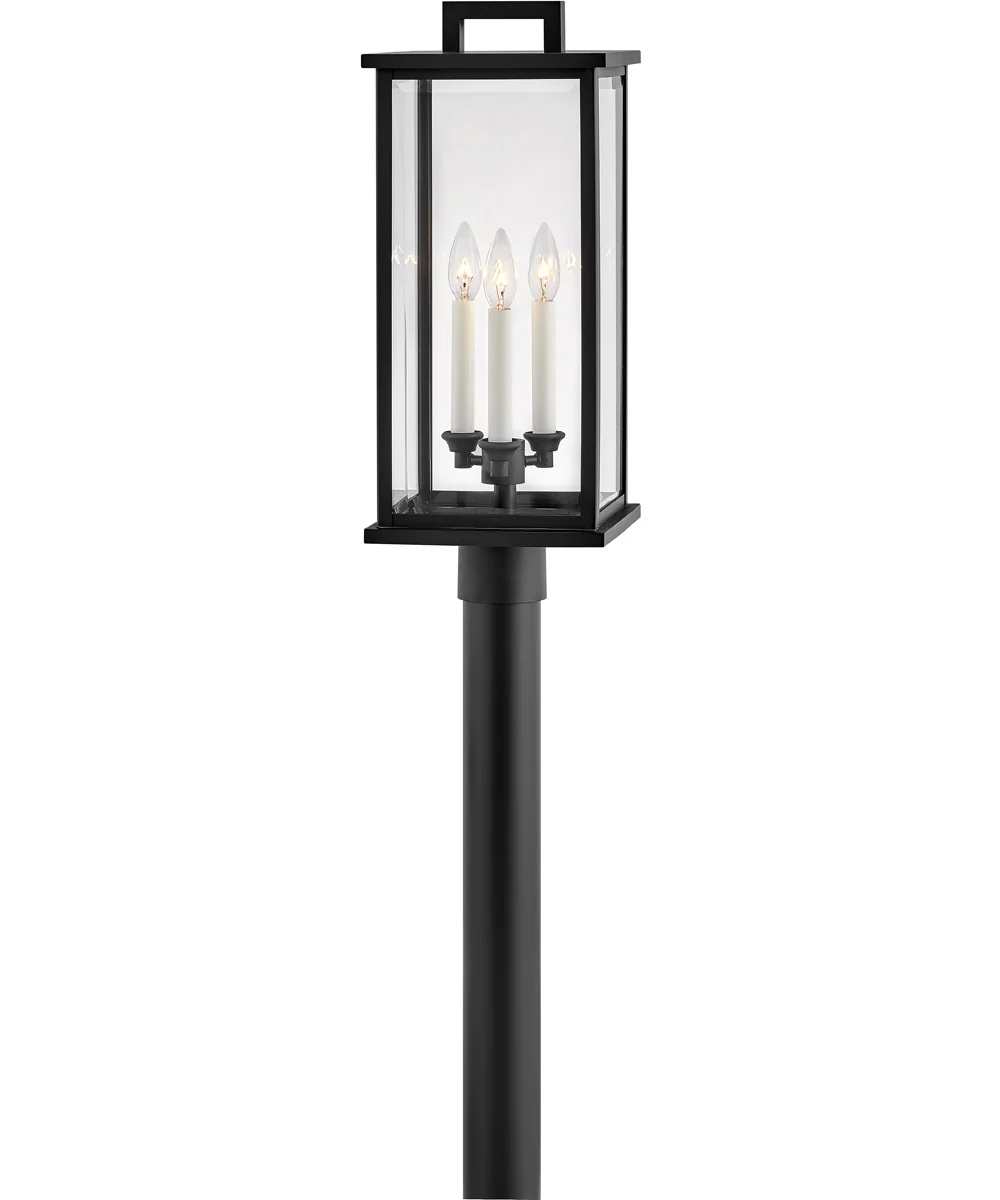 Weymouth 3-Light Large Outdoor Post Top or Pier Mount Lantern in Black