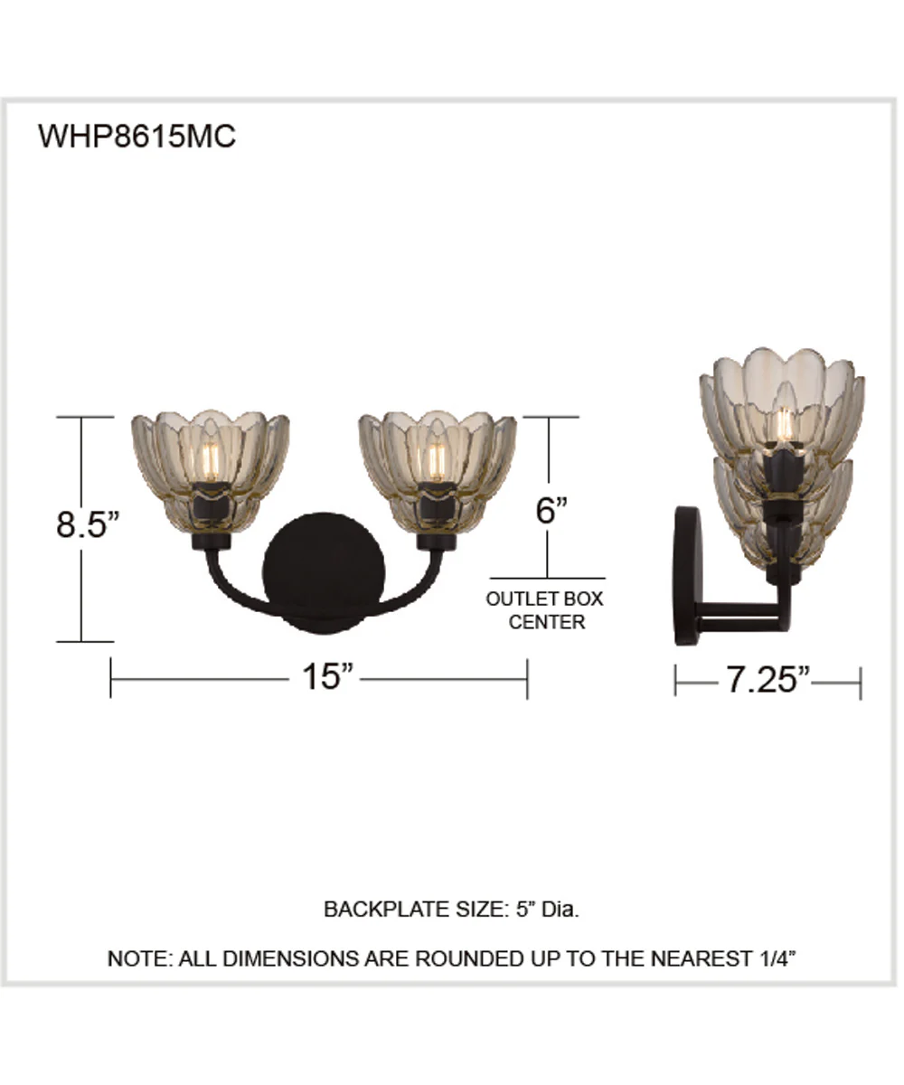 Whitecap 2-light Bath Light Mottled Cocoa - Image 4