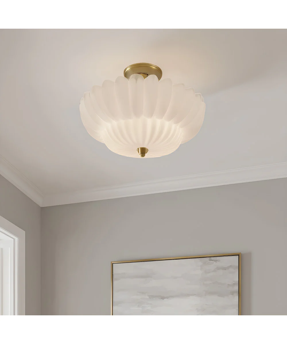 Whitecap 4-light Semi Flush Mount Brushed Gold - Image 2