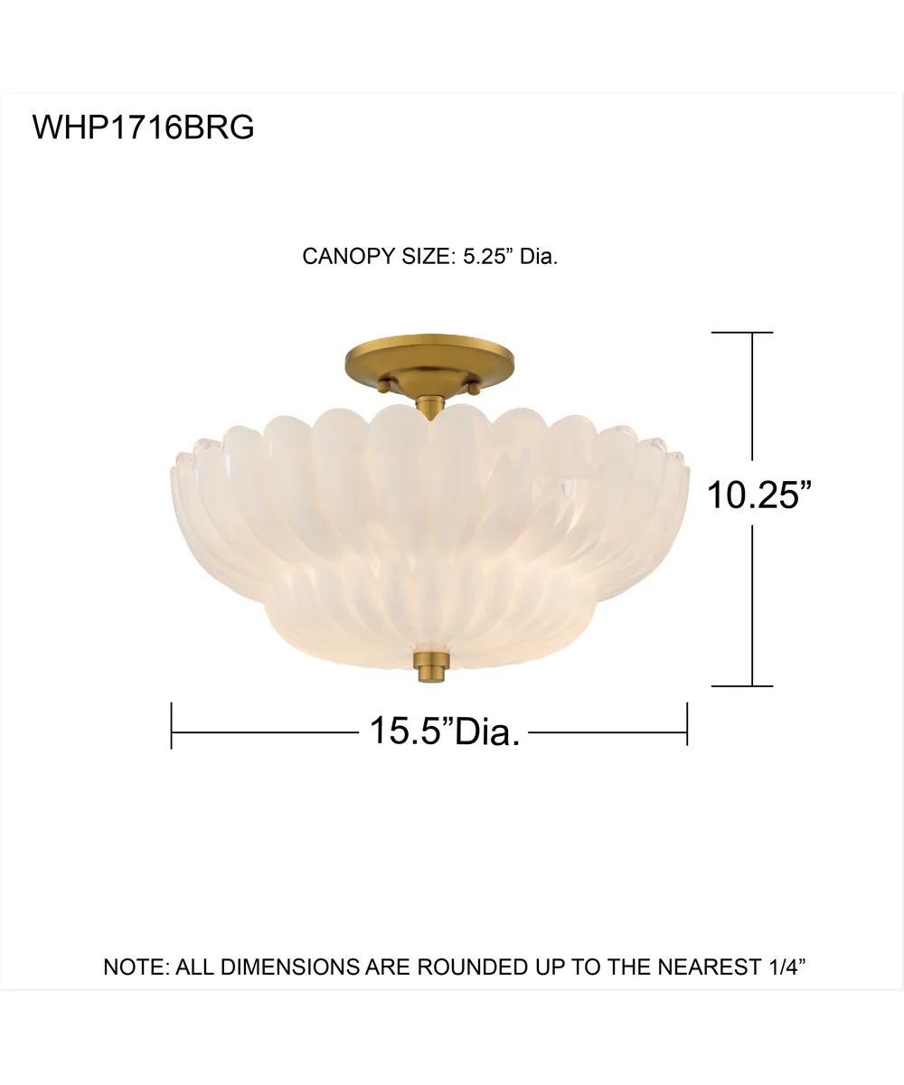 Whitecap 4-light Semi Flush Mount Brushed Gold - Image 4